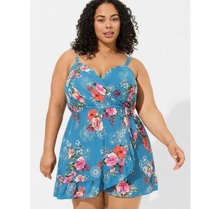 Torrid blue flower romper